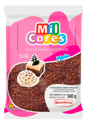Imagem de Flocos Chocolate Macio Mil Cores 500g - MAVALÉRIO